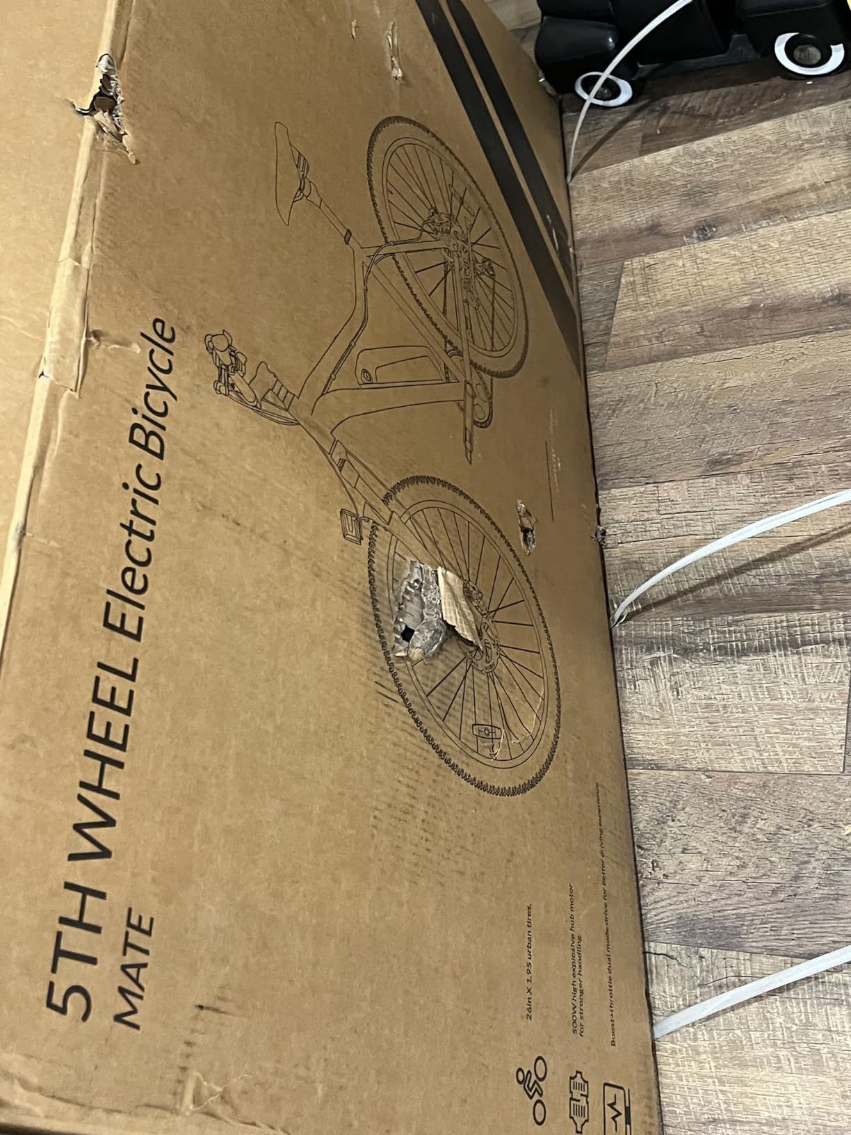 5TH WHEEL Mate Electric Bike for Adults, 1000W Peak Motor, 23MPH Top Speed, 468WH Removable Battery, 26 inch Commuting & Mountain E-Bike with Color LCD Display, 7-Speed Gears & Adjustable Stem Bicycle customer photo 1