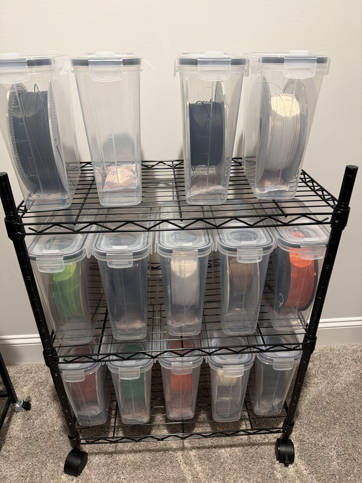 AMZPro Filament Storage Box - 6 Pack Filaments Container for 3D Printing Filaments Sealing and Protection - Portable Filament Storage with Desiccant,Water-Proof and Dust-Proof 4.0L(9.03 * 8 * 3) customer photo 1