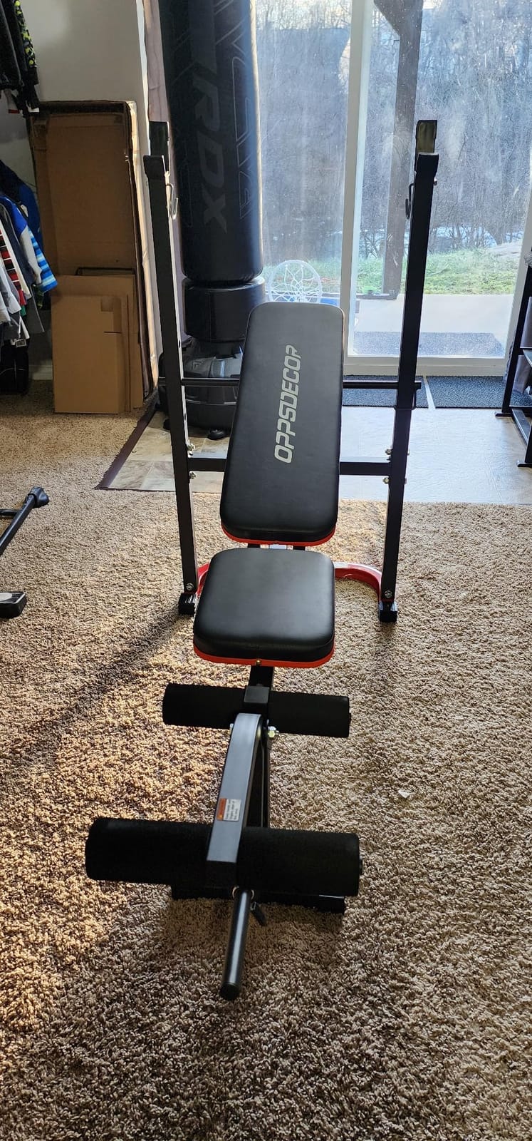 OPPSDECOR 6 in 1 Weight Bench Set with Leg Extension and Leg Curl, 660 LBS Adjustable Bench Press Set with Preacher Curl Pad, Foldable Workout Bench for Home Gym, Strength Training for Teens/Adults customer photo 2