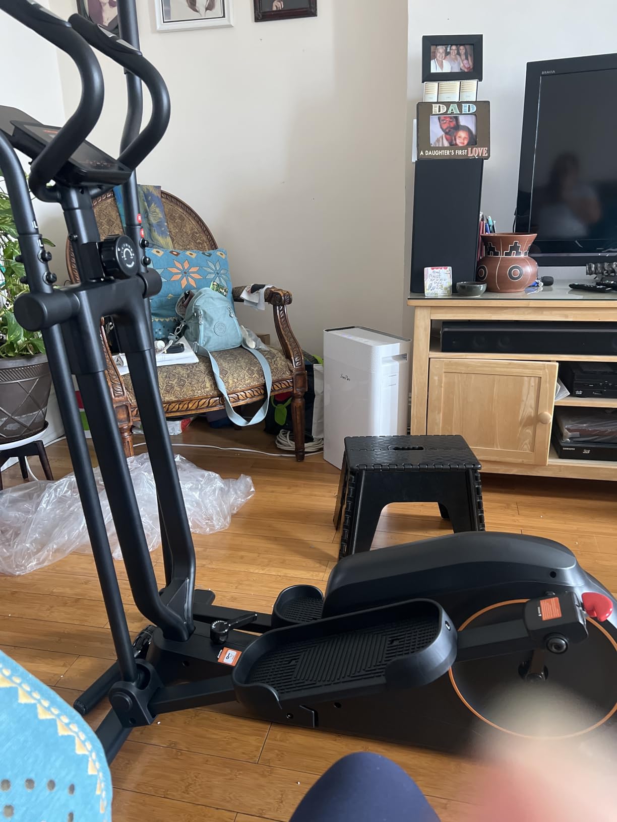 YOSUDA Foldable Elliptical Exercise Machine for Home, Compact Design customer photo 2