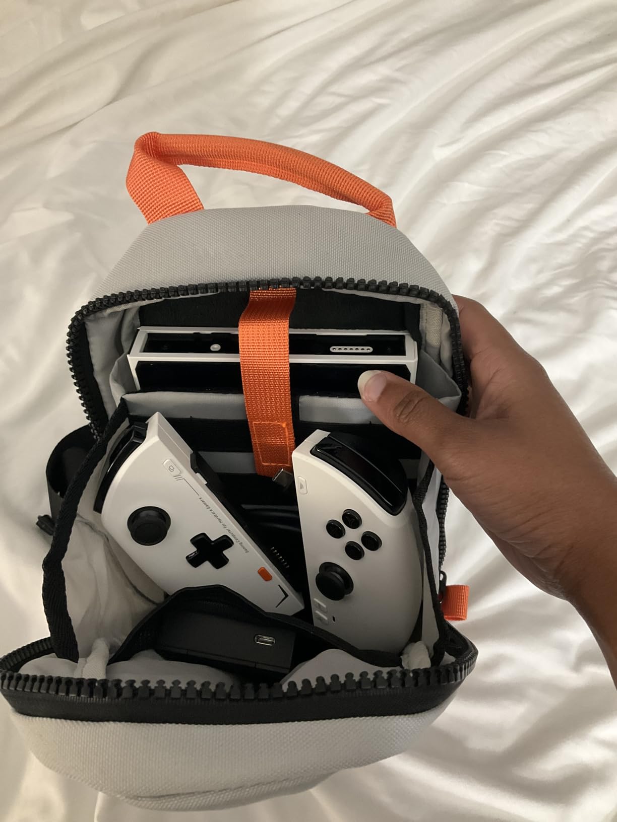 TiMOVO Sling Crossbody Bag for Nintendo Switch 2/Steam Deck, Gray customer photo 2