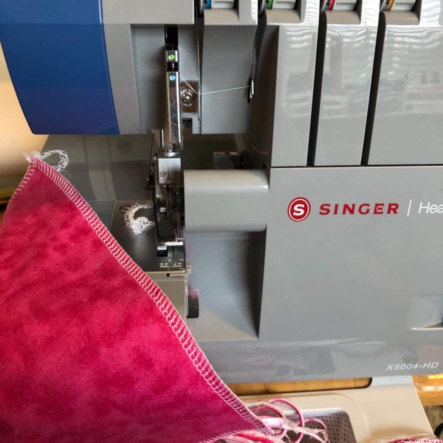 SINGER® HD0500S Heavy Duty Serger Overlock Machine, 2-3-4 Thread, Black | Accessories, 6 stitches, 1300 stitches/min, LED light, free arm , adjustable differential feed, metal frame, for home décor customer photo 2