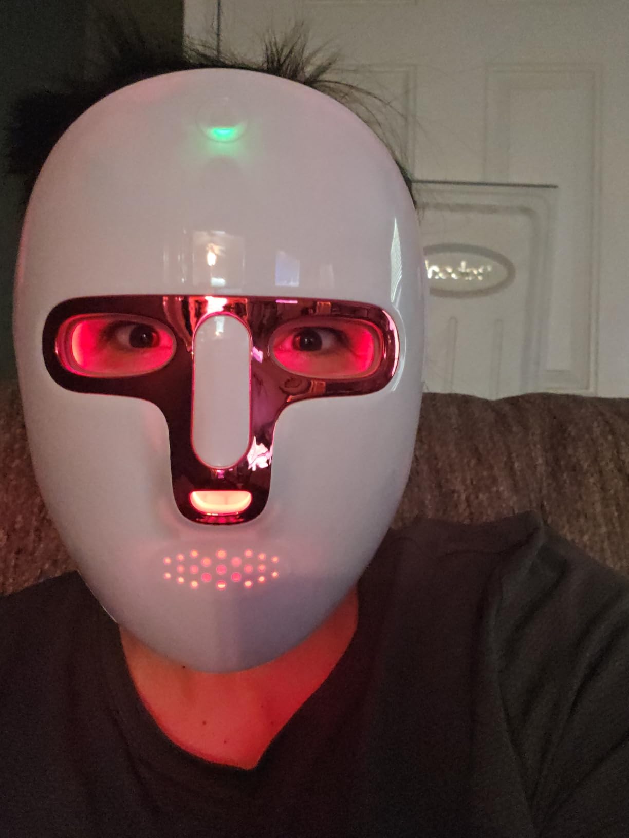 7 Colors Red Light Therapy for Face, LED Facial Mask, Rechargeable | Cordless Red Light Mask, 7 Colors LED Modes, USB-C Portable, Ergonomic Lightweight Design, Home & Travel Skincare customer photo 1