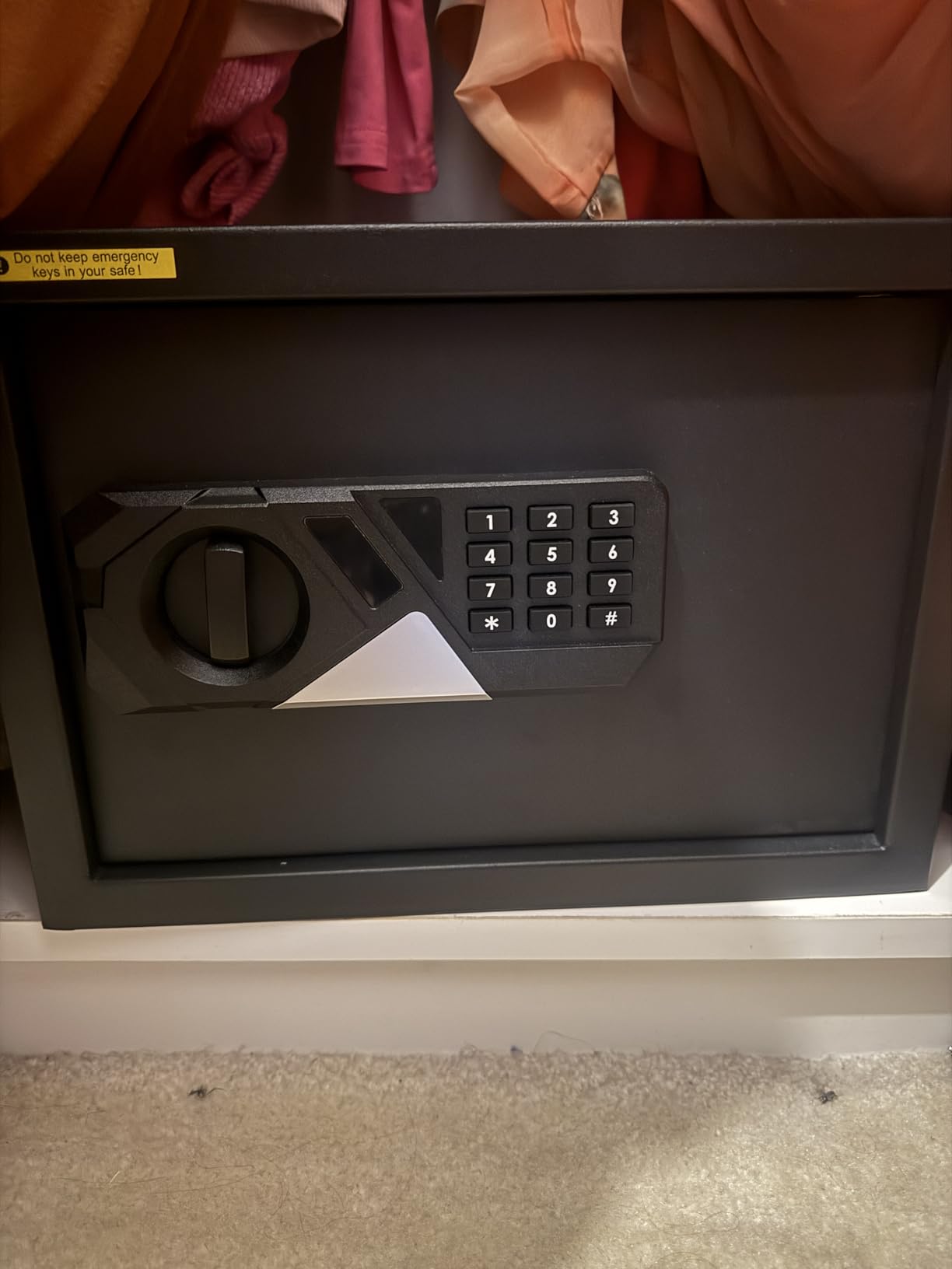 2.0 Cub Large Fireproof Safes for Home Use, Digital Security Safe Box Fireproof Waterproof with Combination Lock and Removable Shelf, Home Fire Safe for Document Money Medicines Valuables customer photo 1