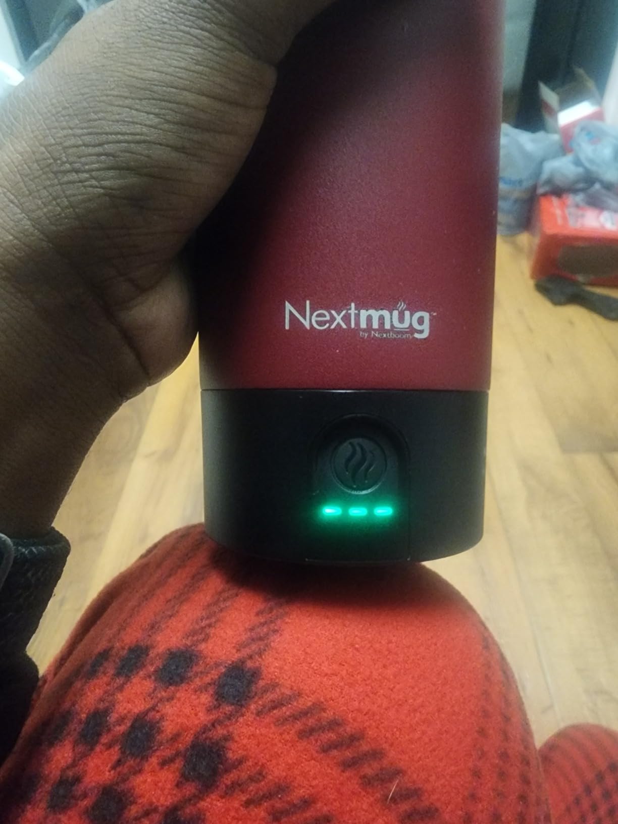 Nextmug Go - Temperature-Controlled, Self-Heating Travel Mug | (Black - 16 oz.) - No App, Long-Lasting Battery for Work & Study, Great Gift for Coffee Lovers customer photo 1