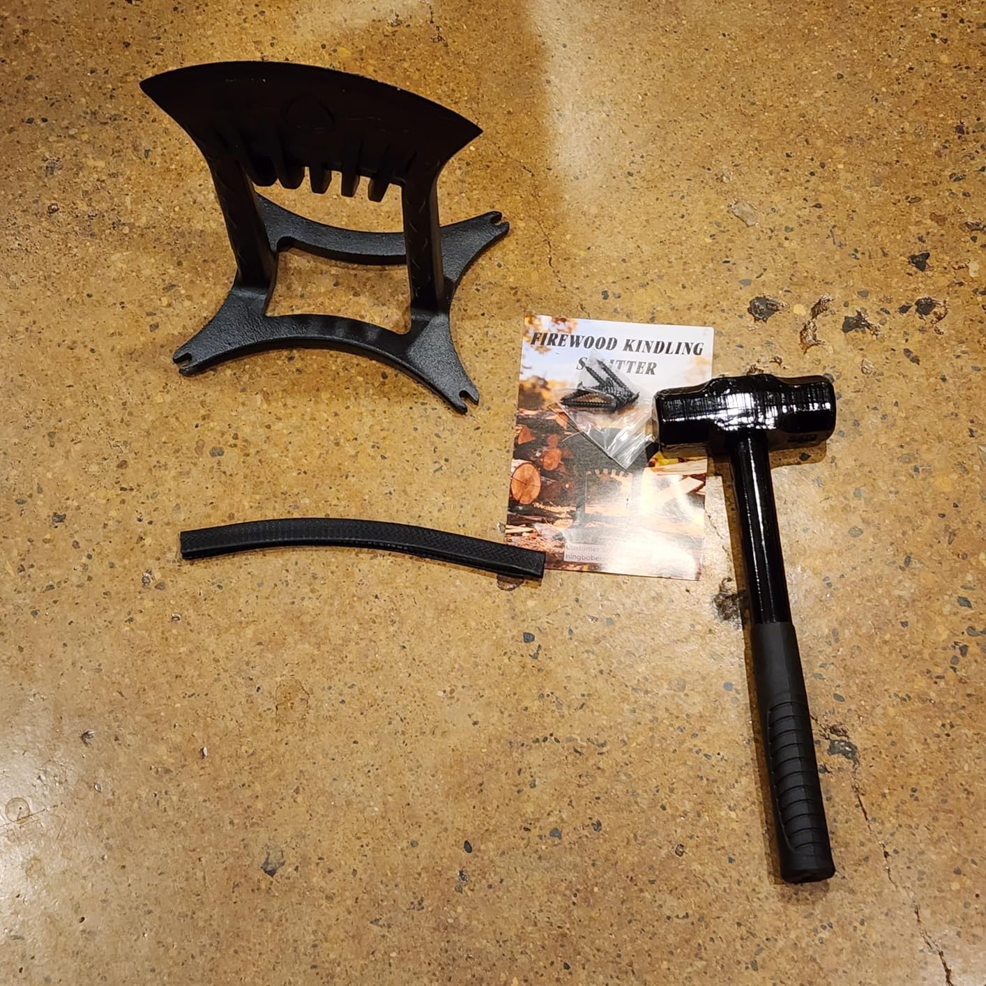 Cast Iron Kindling Splitter with 3Lbs Sledge Hammer,Medium-Sized customer photo 1