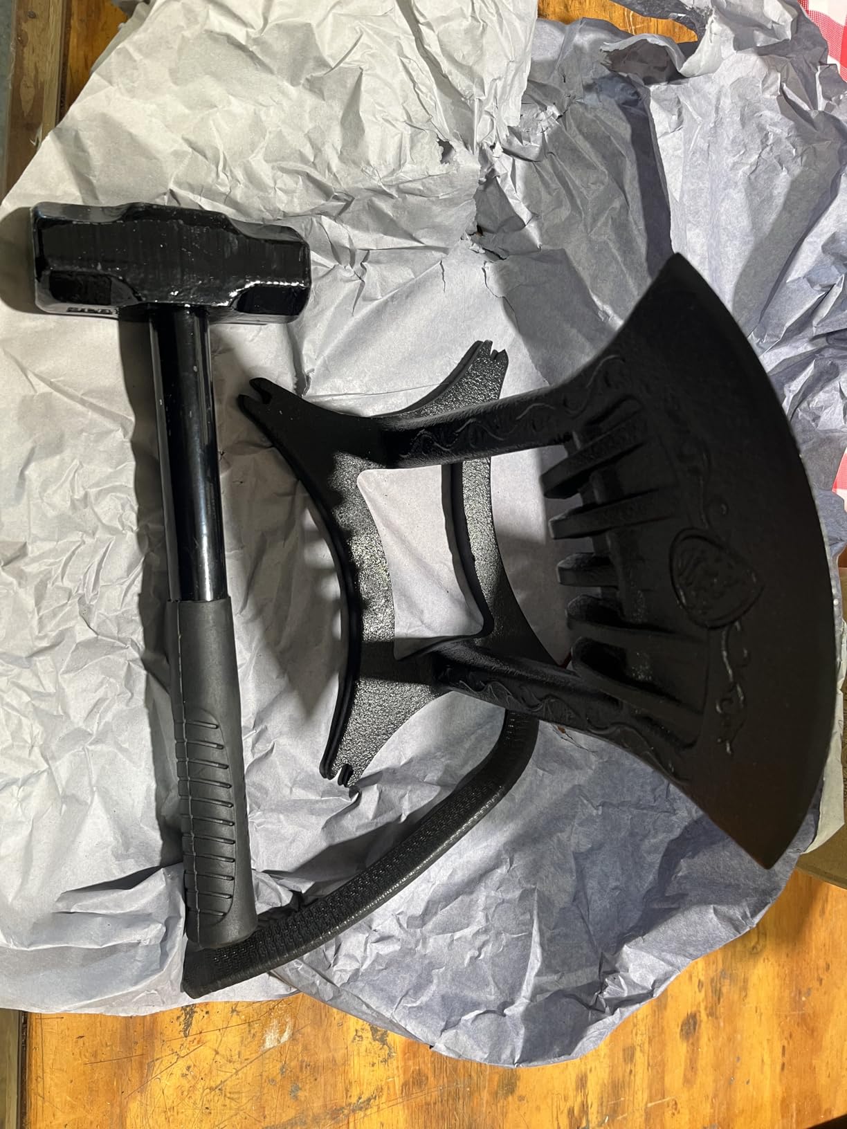 Cast Iron Kindling Splitter with 3Lbs Sledge Hammer,Medium-Sized customer photo 2