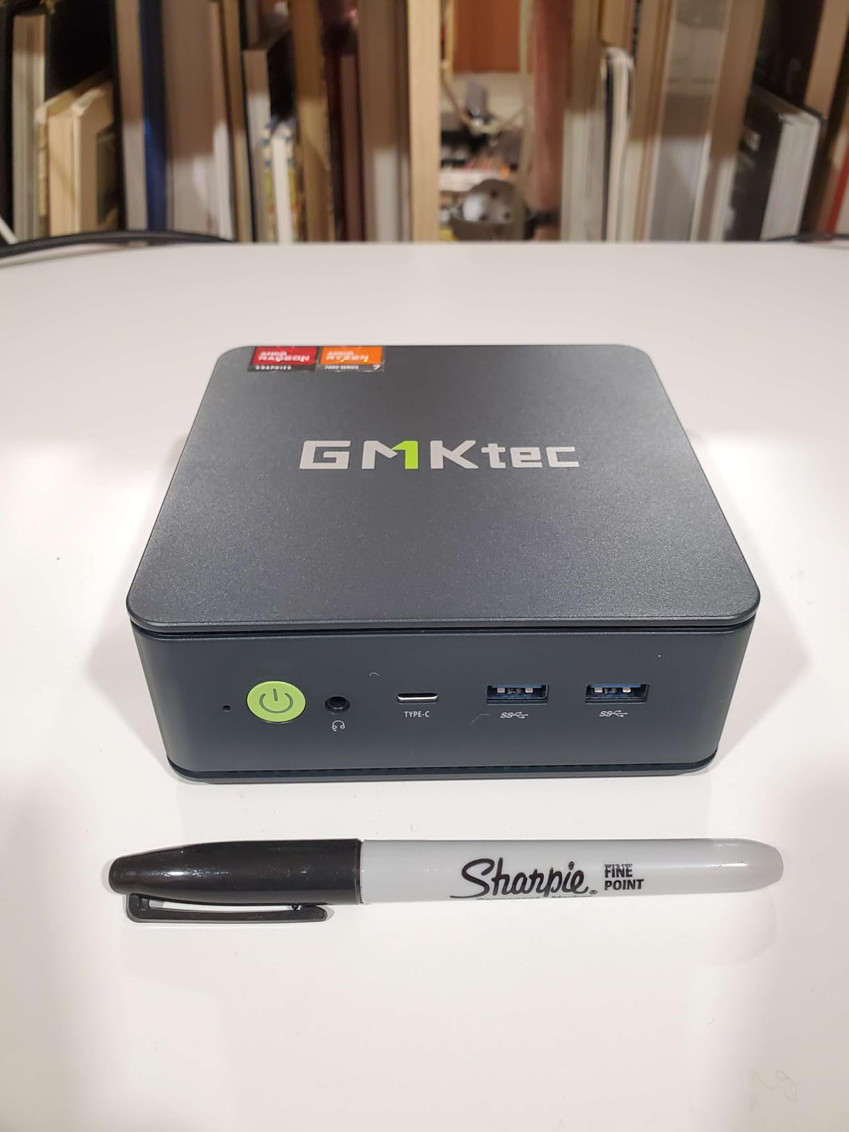 GMKtec Gaming PC Mini Computer, M7 Ultra Ryzen 7 PRO 6850U 32GB DDR5 RAM + 512GB Hard Drive PCle SSD Oculink Dual NIC LAN 2.5G Desktop, Dual USB4, HDMI 2.1, USB-C customer photo 1