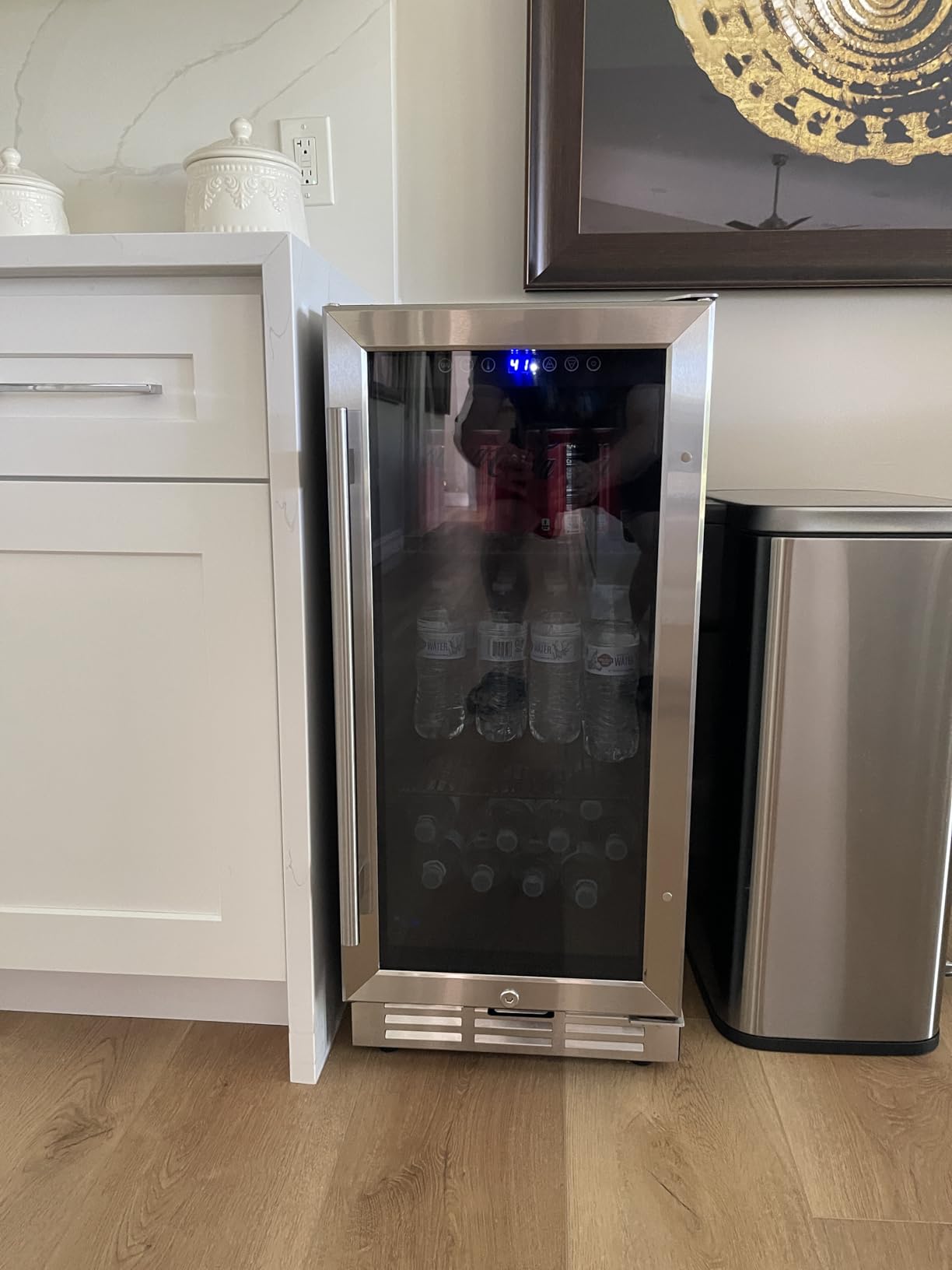 Feelfunn 24 Inch Beverage Refrigerator Under Counter,180 Cans,Silver customer photo 1