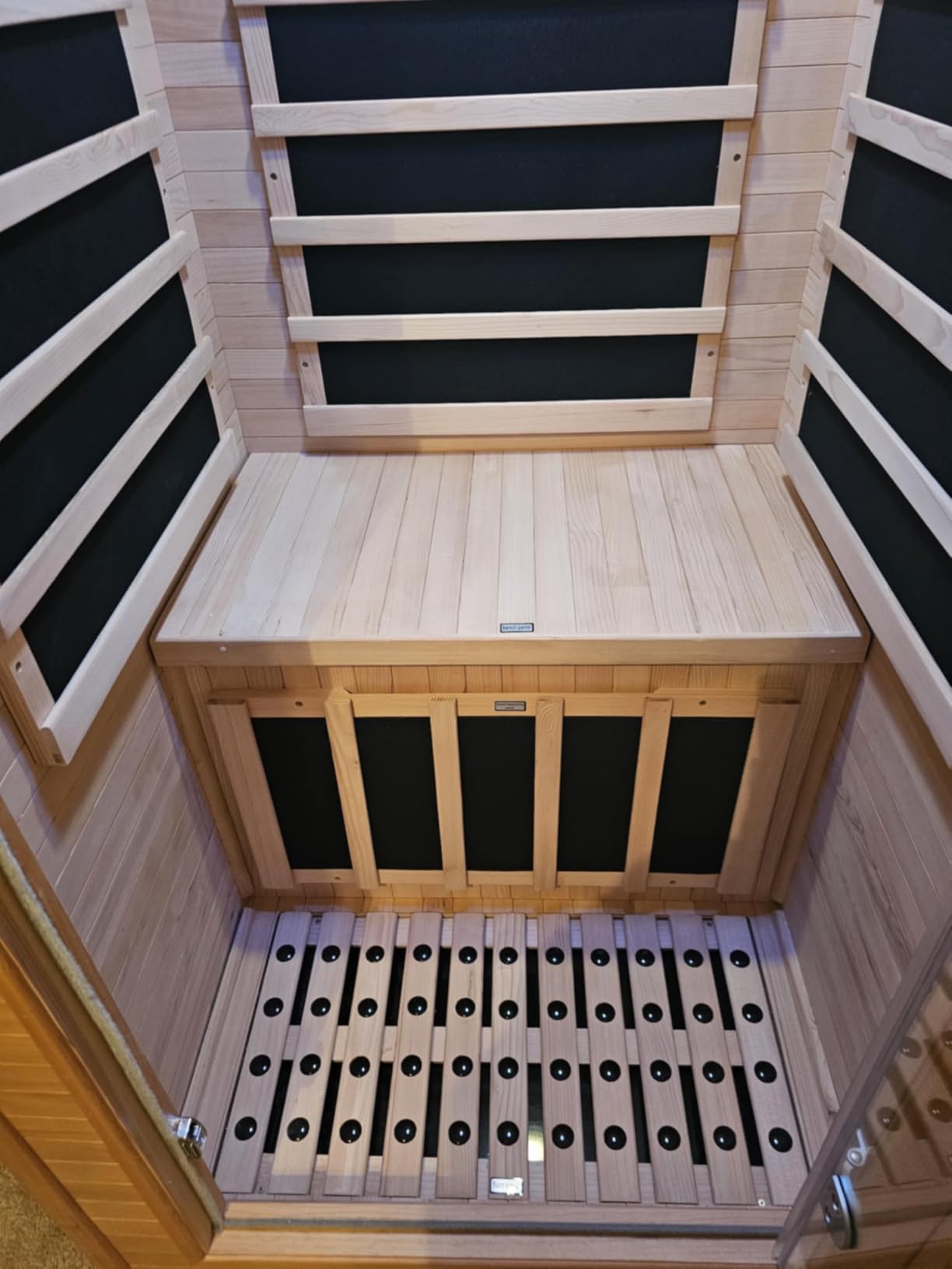 Homsido 2-Person Low EMF Far Infrared Sauna for Home,Canadian Hemlock Wood with 7-Color Therapy,Bluetooth Speakers,Chromotherapy Lights,1850W Heater,Tempered Glass Door&LCD Control Panel customer photo 1