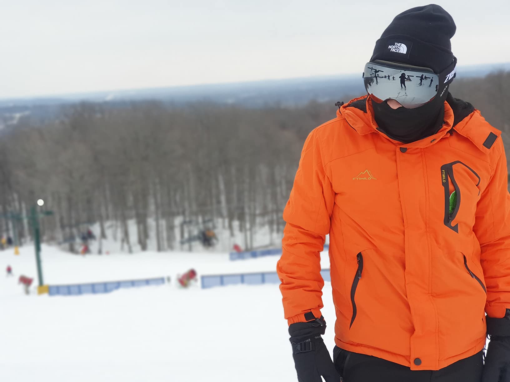 FTIMILD Men's Winter Skiing Jackets Color Block Waterproof Snowboard Coats customer photo 2