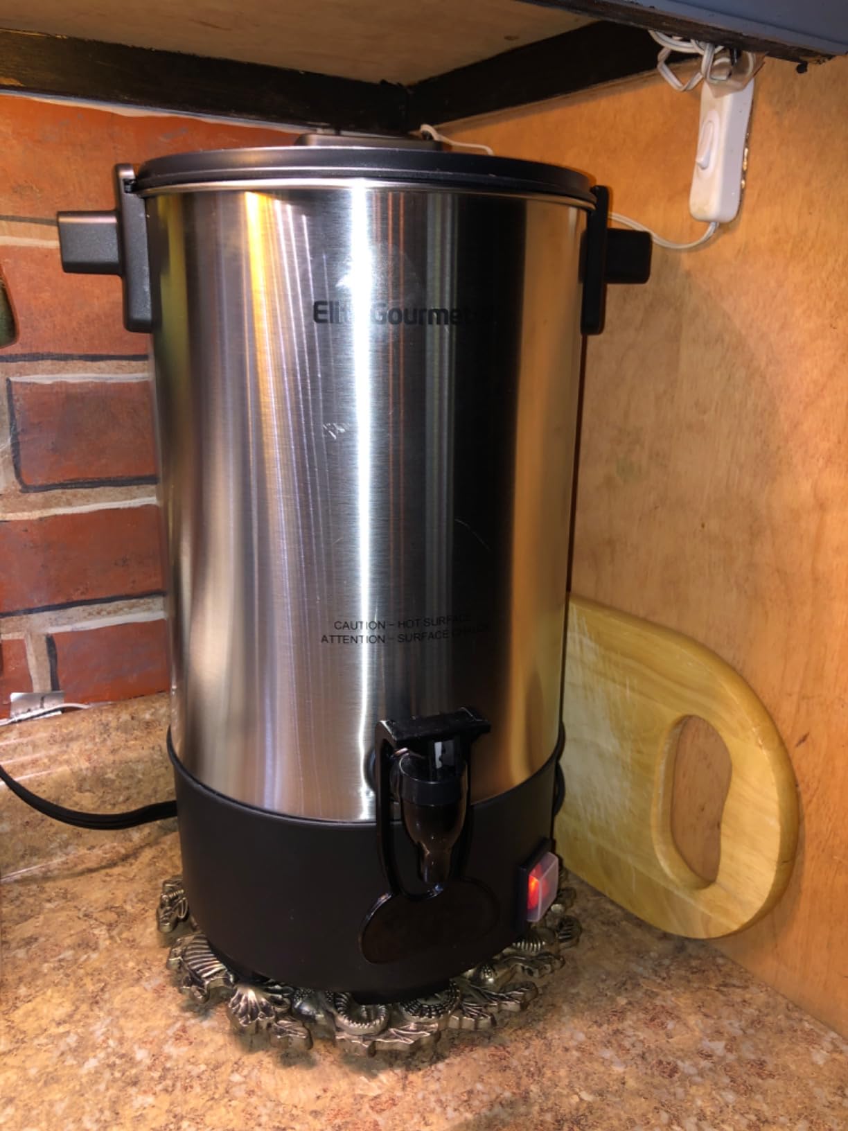 Elite Gourmet 100-Cup Commercial Coffee Urn & Hot Water Boiler, Dual-Wall customer photo 1