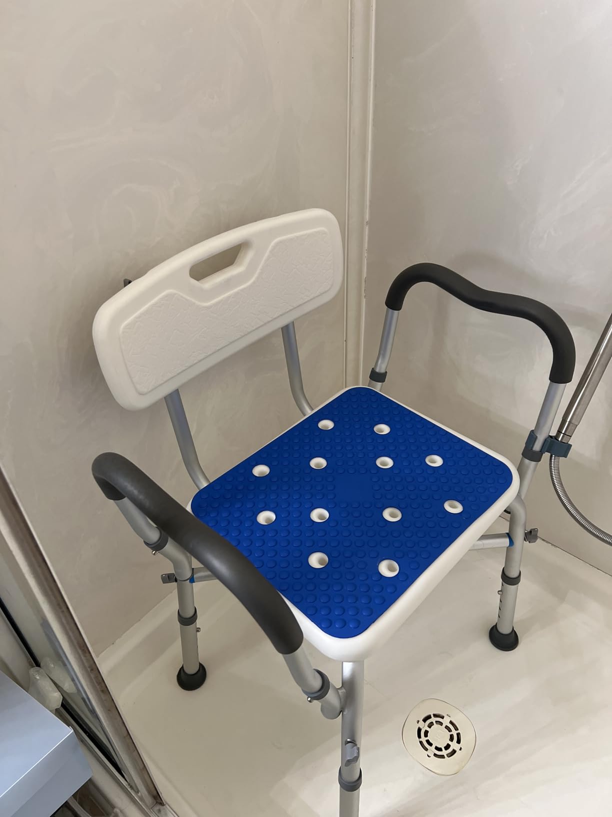 KingPavonini 360° Swivel Shower Chair for Inside Shower, 550 LB Heavy Duty customer photo 2