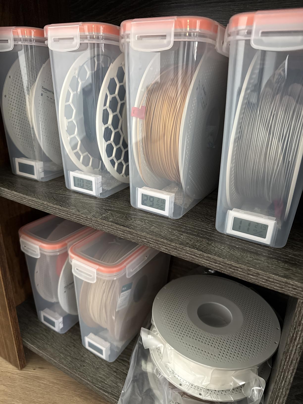 YOOPAI Pro Filament Storage Box with Temperature & Humidity Monitor, Airtight Filament Storage Container with Desiccant for 1KG 1.75mm PLA ABS PETG TPU, Single Spool 3D Printer Filament Storage Box(6) customer photo 1
