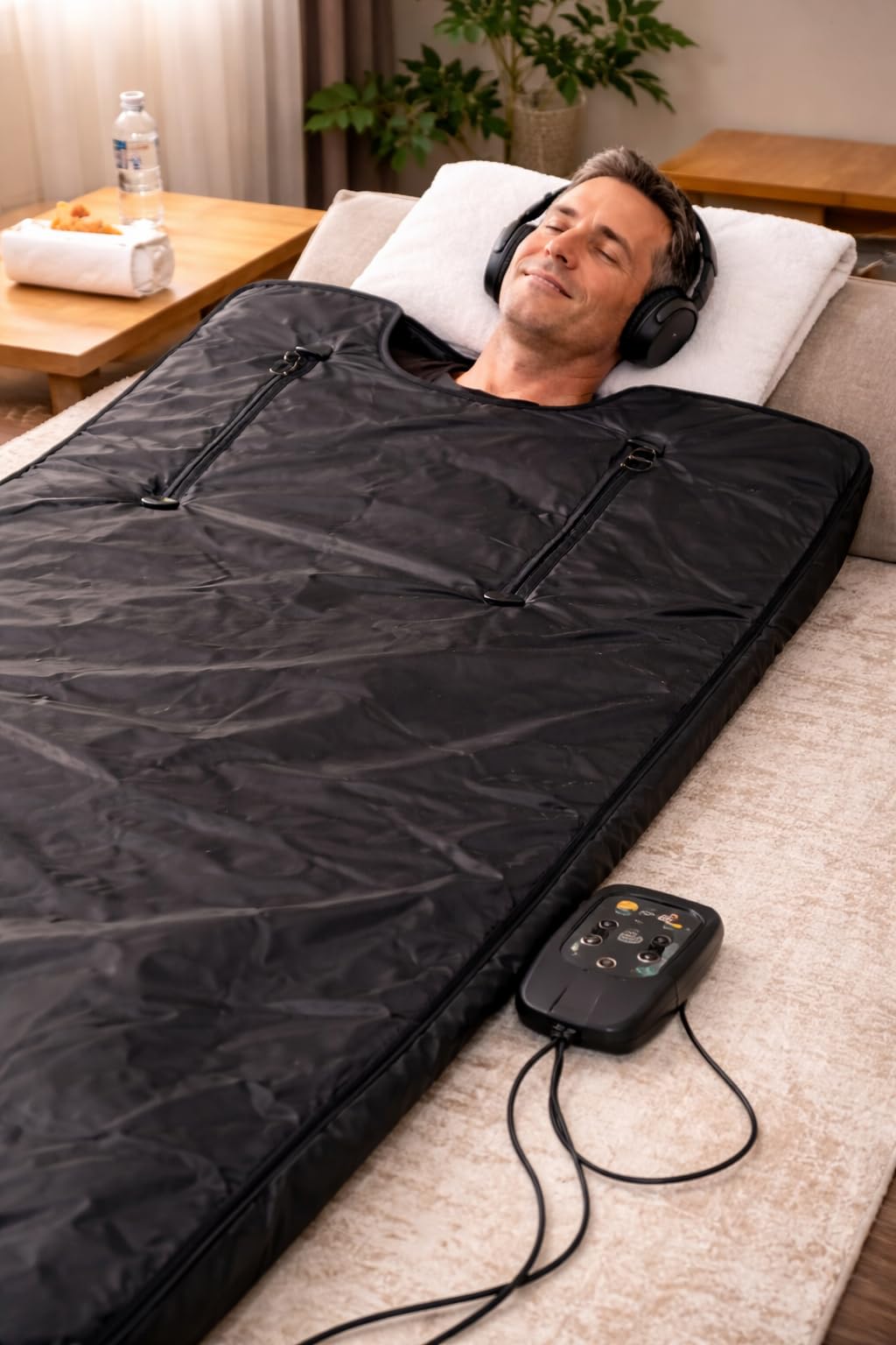 Sauna Blanket for Home: Extra Large Portable Sauna Blanket with Full Body Detox Wrap & Deep Heat Relaxation - Adjustable 86-176°F 20-60 Min Timer 74.8 x 35.5Inch customer photo 2
