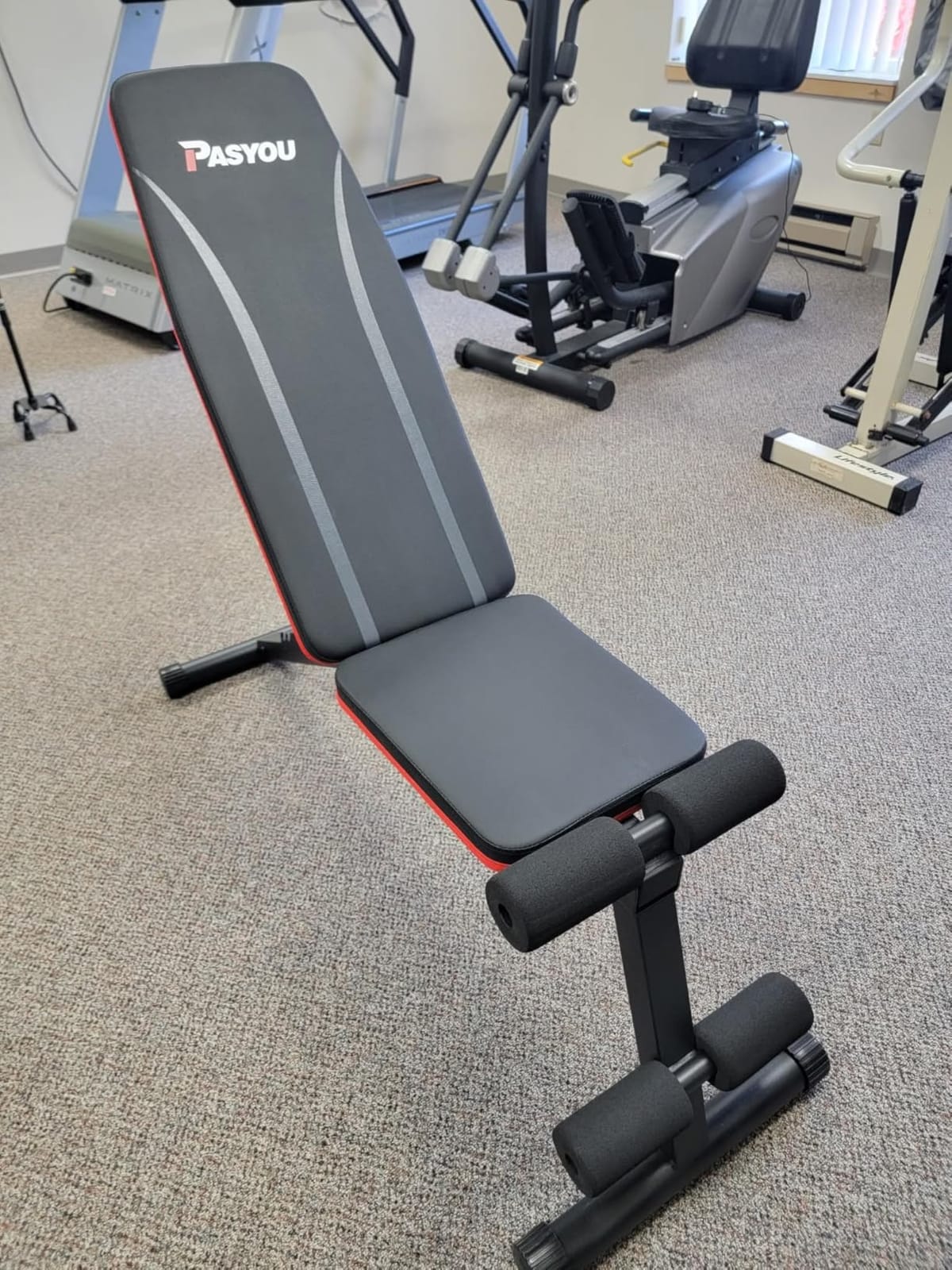 PASYOU Adjustable Weight Bench, Foldable, Incline Decline Flat, Bench Press with 660LBS, 95% Pre-Assembled, Compact Workout Bench Full Body Strength Training Bench for Home Gym, Wider Seat customer photo 1
