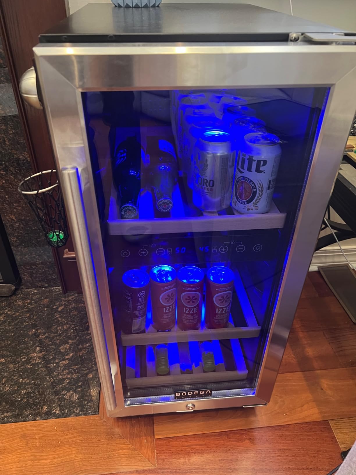 BODEGA 15 Inch Wine Fridge, 30 Bottle Dual Zone Wine Cooler, 41-72℉ Compressor Wine Refrigerator with Tempered Glass Door, Built-in or Freestanding Wine Cooler for Home Kitchen Bar (3.2 cu.ft). customer photo 2