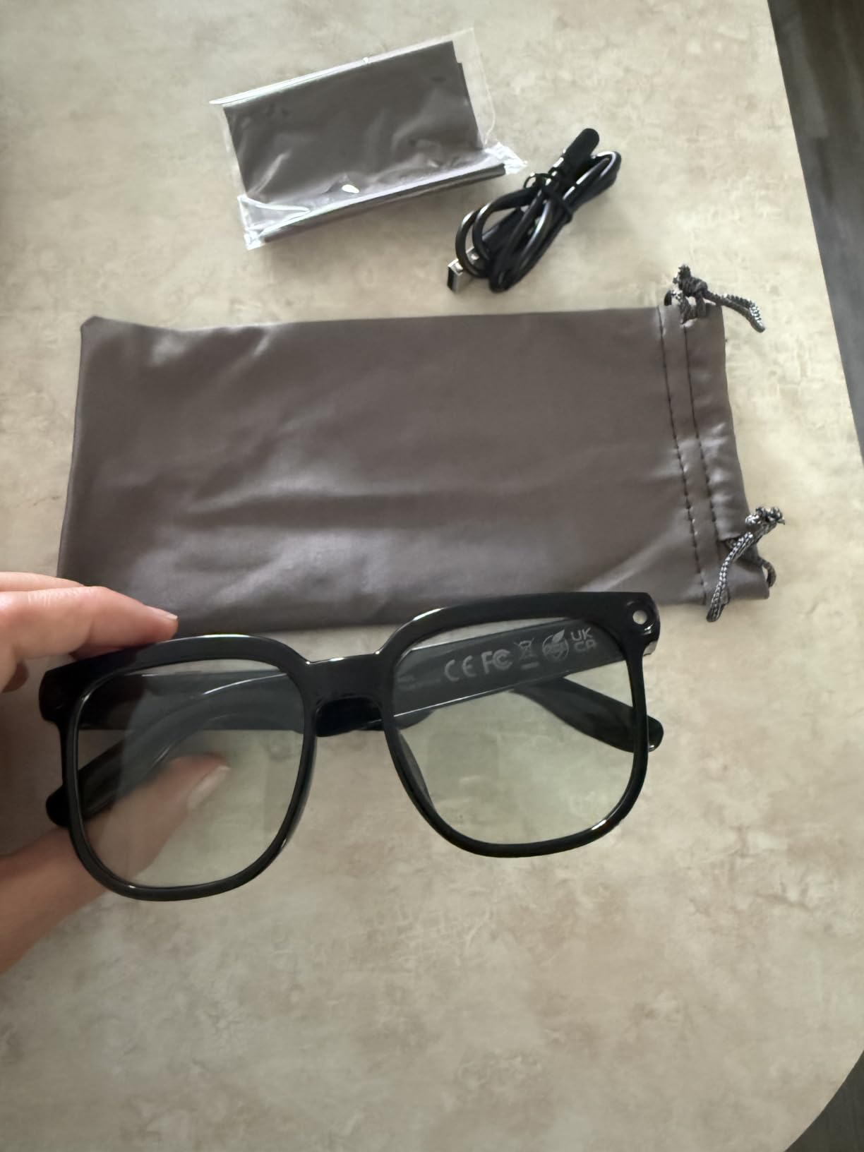 AI Smart Glasses with Camera, 1080P EIS Video, Bluetooth Music customer photo 1