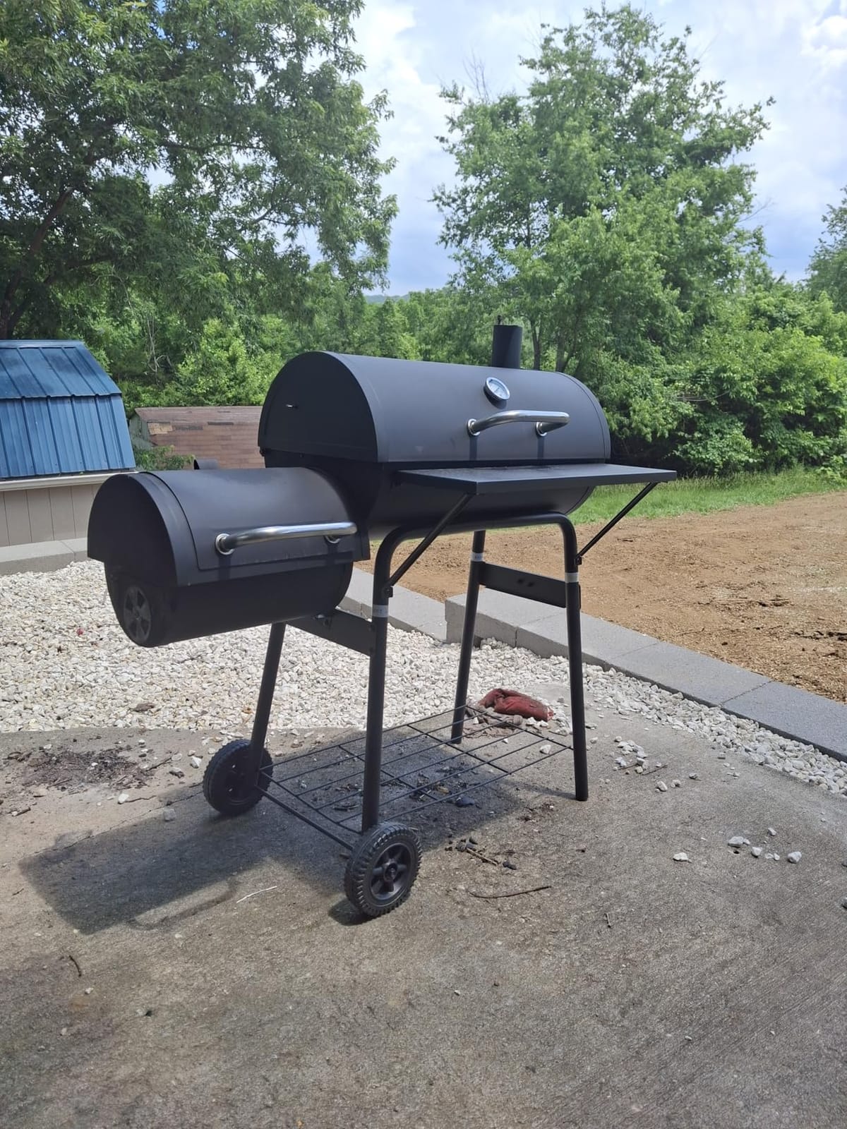 Charcoal Grill Offset Smoker 535 Sq.In.with Front Table for Outdoor BBQ customer photo 1