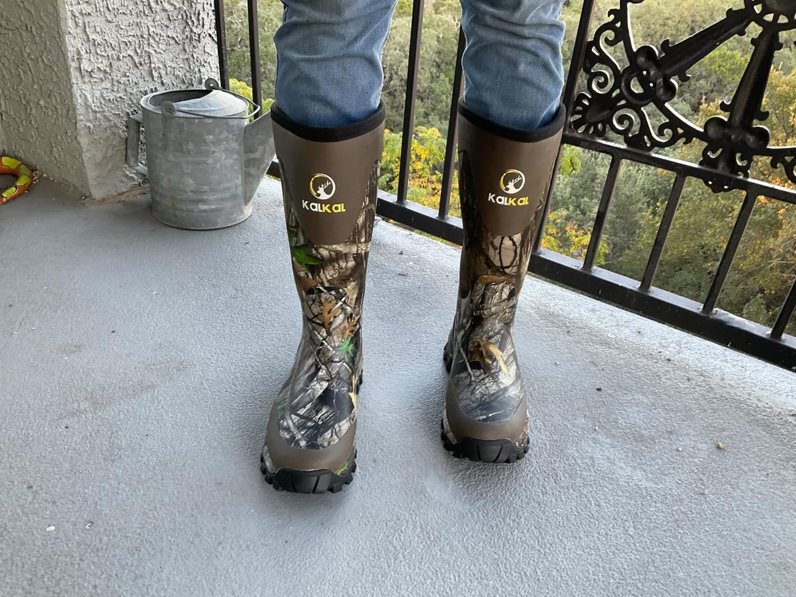 Kalkal Snake Boots for Men, Hunting Boots Waterproof Insulated Outdoor Rubber Boots, with 5mm Neoprene Anti-slip Snake Boots for Hunting Working Farming Gardening Fishing customer photo 2
