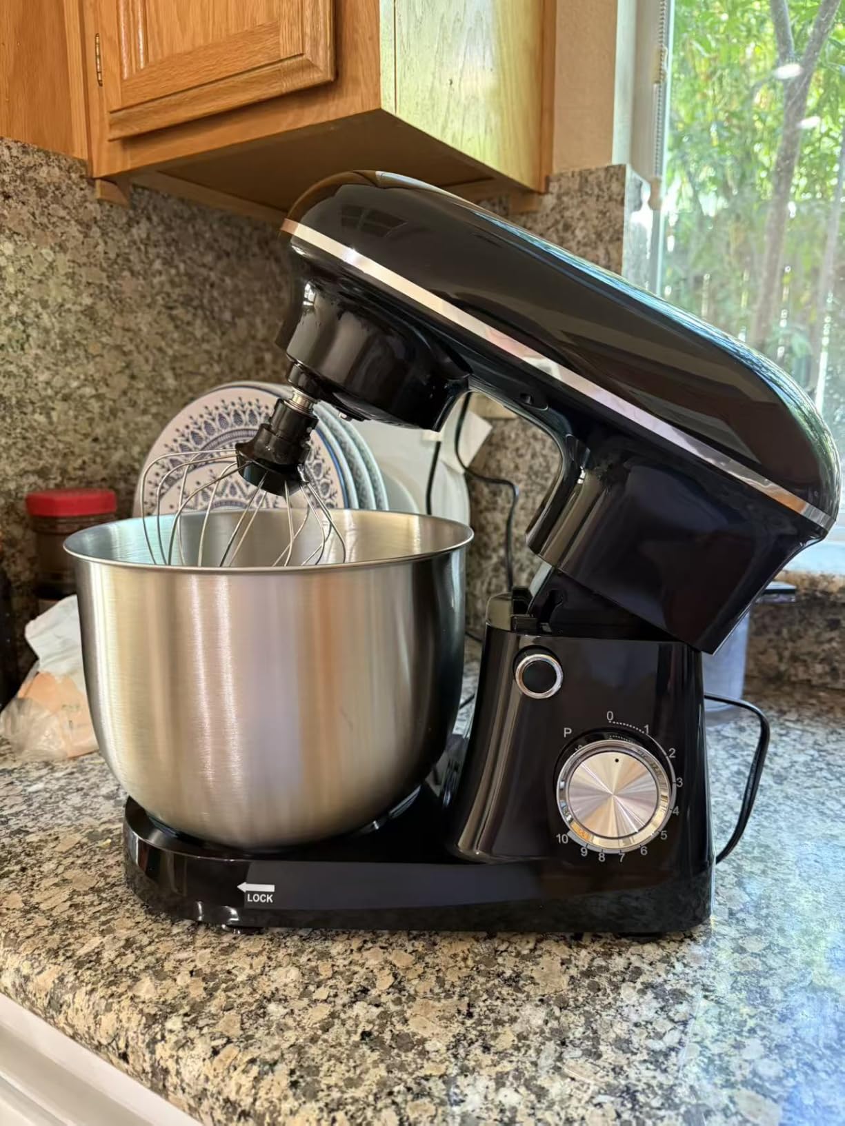 NEWBULIG Stand Mixer 6.3QT, Kitchen Electric Mixers Alternative | 10-Speed Dough Hook, Whisk, Beater & Splash Lid, Multi-Cover for Baking, Cakes and Home Cooking Needs customer photo 1
