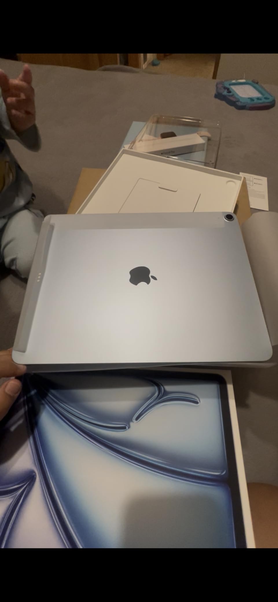 Apple iPad Air 13-inch (M4): Liquid Retina Display, 128GB, 12MP Front/Back Camera, Wi-Fi 7 with Apple N1, Touch ID, All-Day Battery Life - Blue customer photo 2