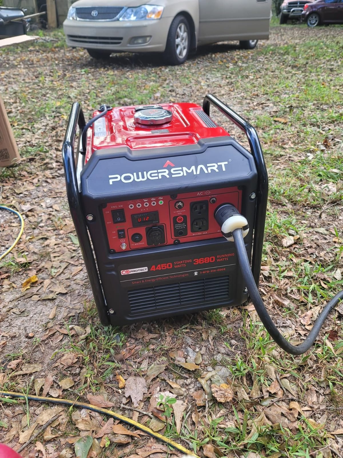 PowerSmart 4400-Watt Open Frame Inverter Generator, Gas Powered, CO-Sensor, Lightweight & Quiet for Home Use and Emergency Backup, Camping, EPA Compliant customer photo 2