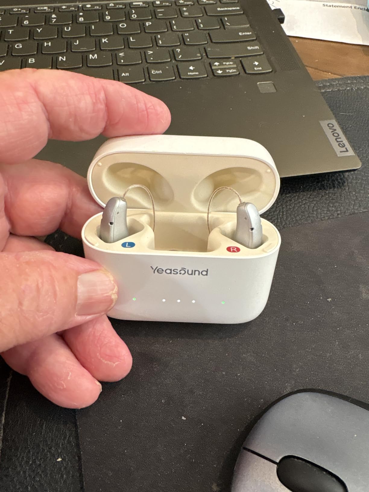 Yeasound RIC800 Hearing Aids, AI Powered Noise Reduction and Speech Enhancement, Bluetooth Calls & Music Enabled, Comfortable & Invisible, 92 Hours Long-Lasting and IPX8 Waterproof customer photo 1