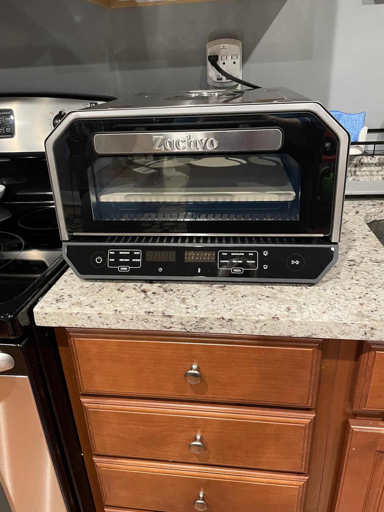 13-in-1 Indoor Pizza Oven, Top Viewing Window, Expert Mode: 5 Pies/30 Min | 850°F Electric Pizza Oven, 90-Second 12-Inch Neapolitan Crust, 6 Presets & 6 Bake Modes, PID System, On-Demand Light, Black customer photo 2