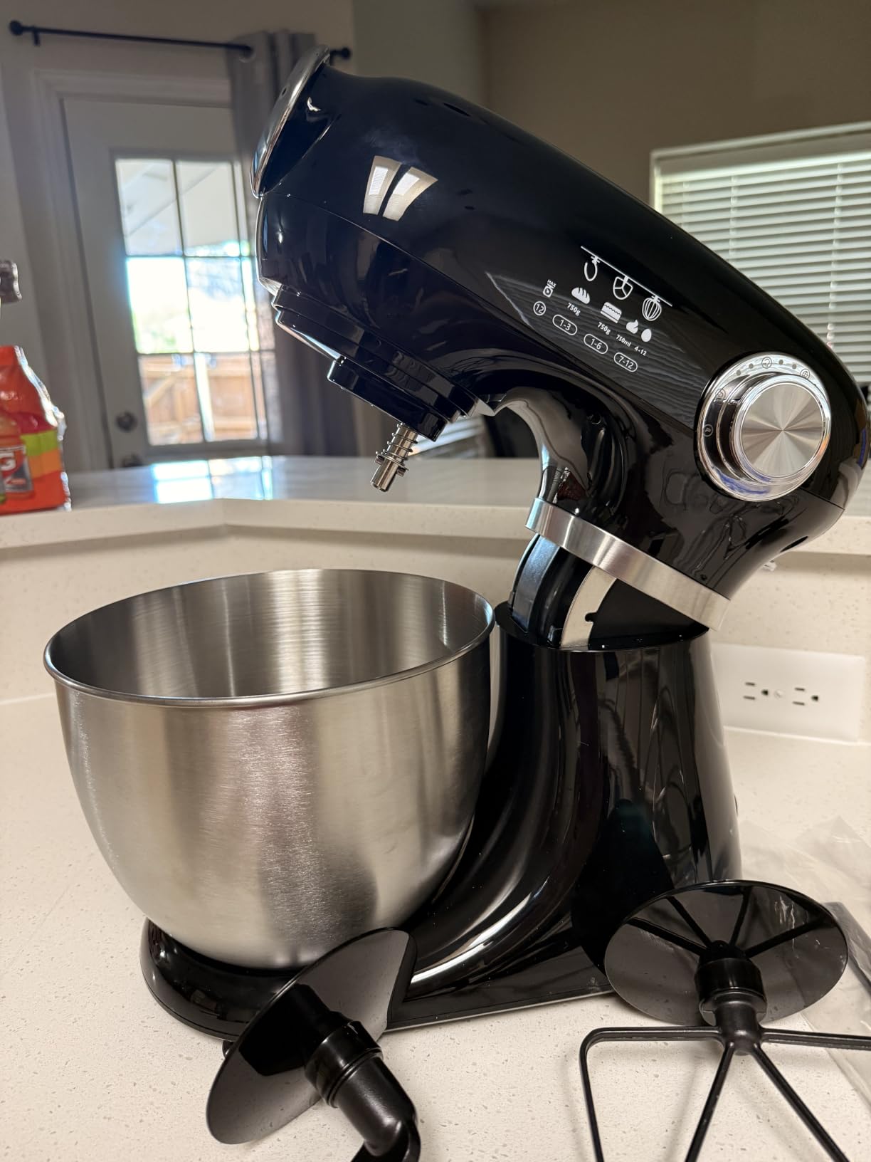Electactic 5.3 Quart Electric Stand Mixer With 12 Speed, Low Noise | Electric Mixer With Tilt Head, Kitchen Mixer for Daily Use with Egg Whisk, Dough Hook, Flat Beater, Anti-slip Suction Cup customer photo 1