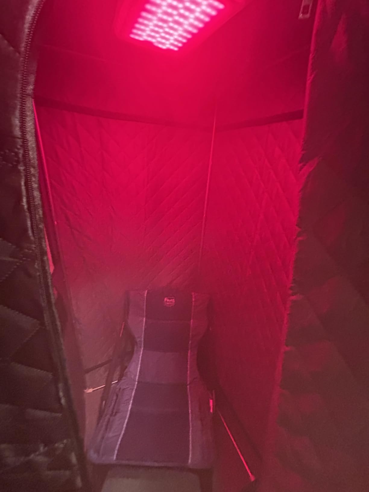 I-THERA-U 2 Person Sauna Portable Infrared Sauna Box, Upgraded Home Sauna Tent with 160 LEDs Dual 660nm & 850nm Red Light, 2 Steamers, 5-Layer Waterproof, 99-Min Timer & Remote for Relaxation customer photo 2