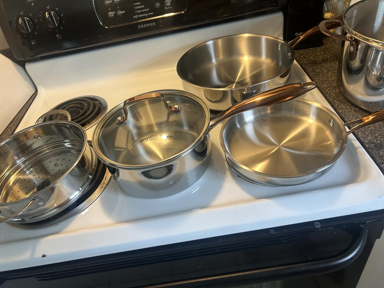 CAROTE 30 PCS Tri-Ply Stainless Steel Cookware Set Pots and Pans Set customer photo 1