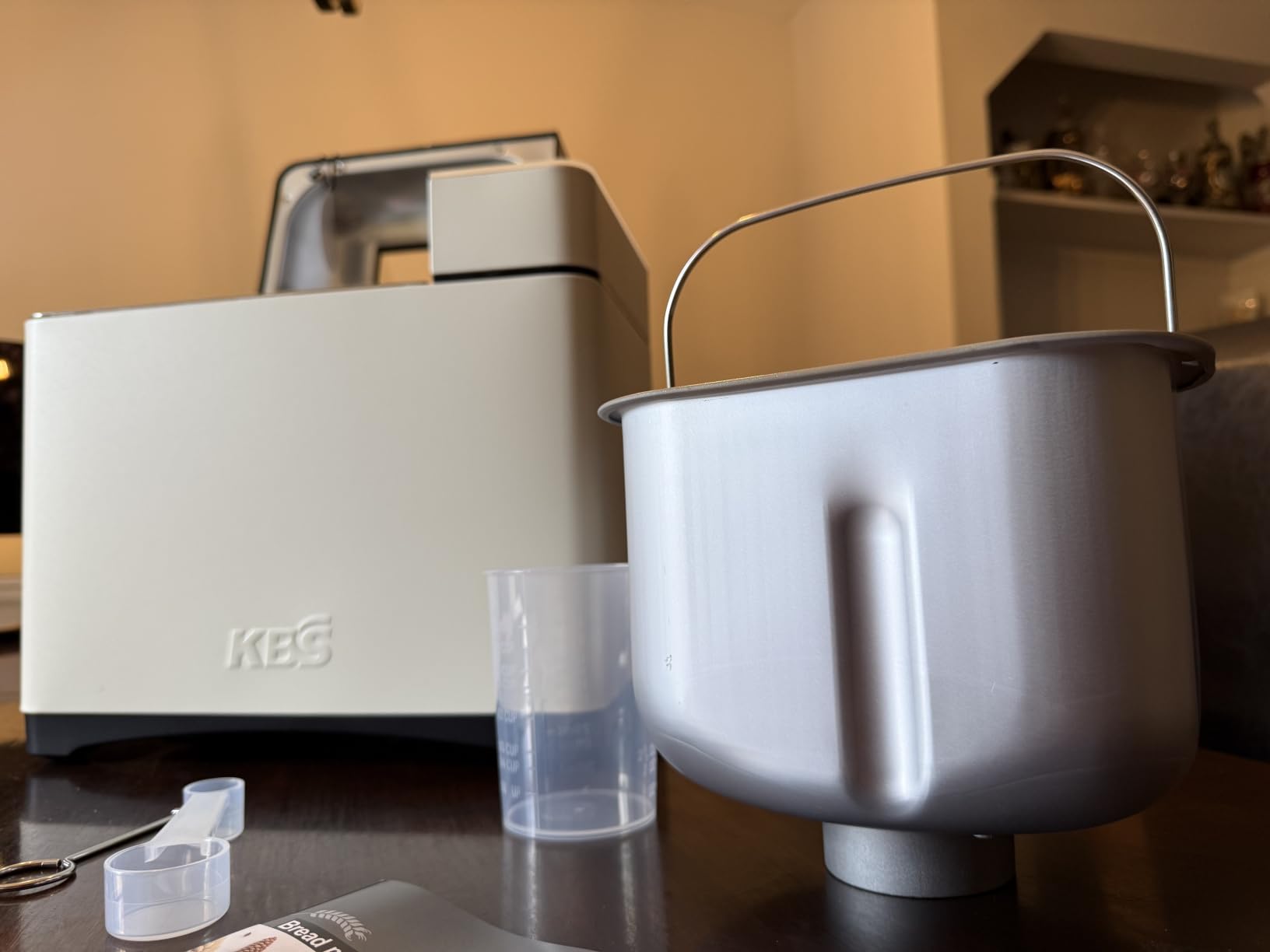 KBS 2.2LB Bread Maker, Automatic Bread Machine with Healthy Ceramic Nonstick Pan, Auto Nut Dispenser, 17-in-1 Programs for Gluten-Free & Sourdough, Touchscreen, 15H Delay Timer, White Stainless Steel customer photo 2