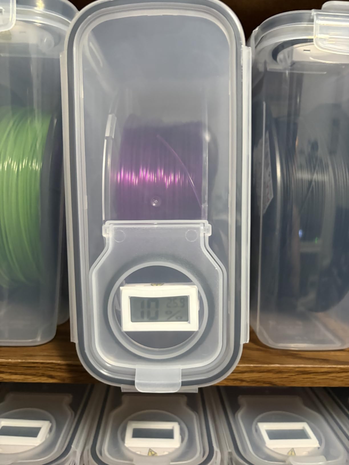 Filament Storage Box - 6 Pack 4L 3D Printer Filament Containers with 6 Hygrometers, Airtight Dry Boxes for Sealing and Protection, Water-Proof & Dust-Proof, Reusable Desiccant, Tube Cutter customer photo 2