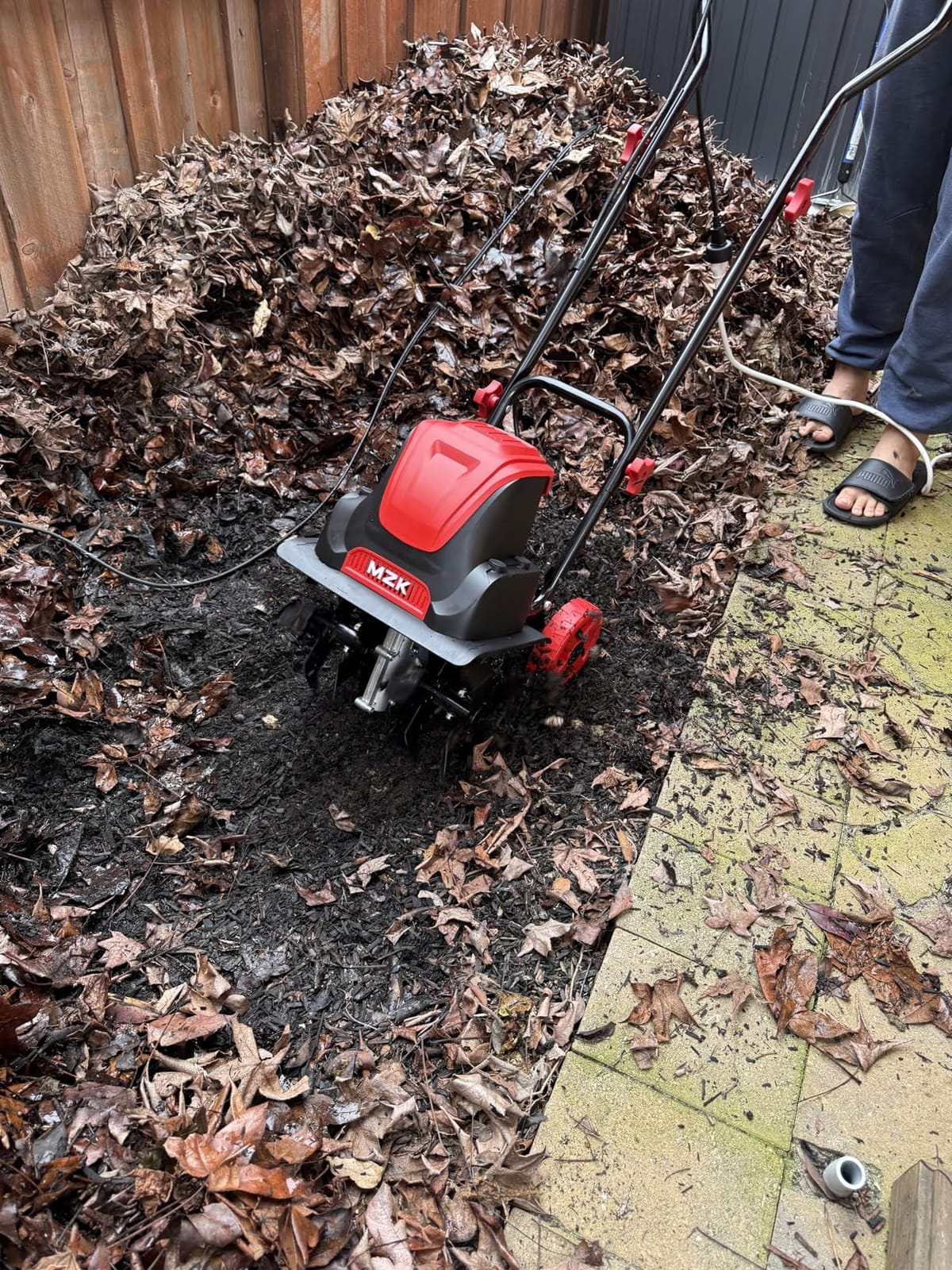 MZK 12-Inch 10.5A Electric Tiller Cultivator,Garden Rototiller 8-Inch Depth customer photo 1