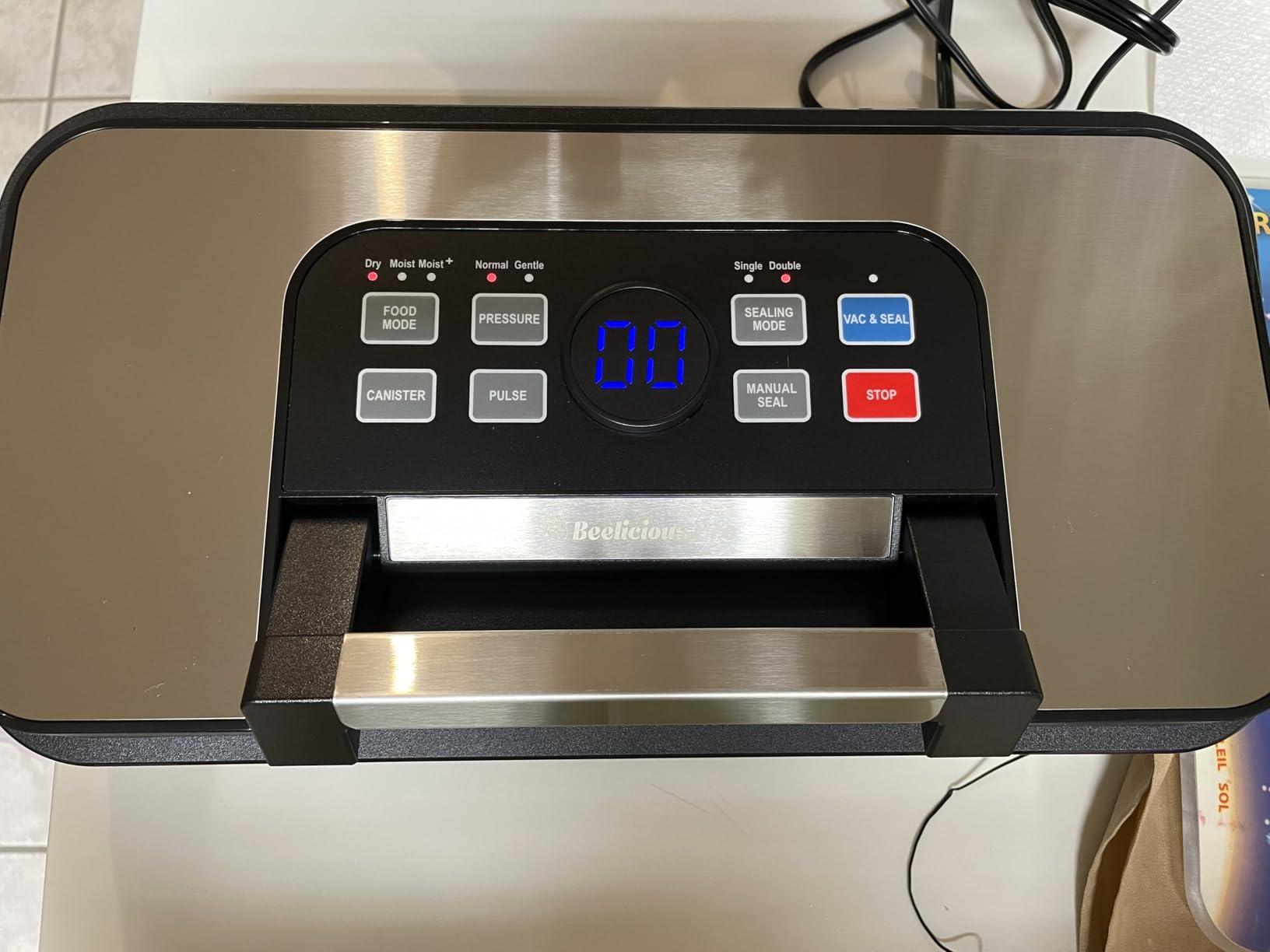 95Kpa Precision Pro Vacuum Sealer, with Double Heat Seal & Dual-Pump for Dry/Moist Food, 2X Strength, Food Vacuum Sealer Machine with Easy-Lock Handle, Built-in Cutter & Bag Storage, Stainless Steel customer photo 1