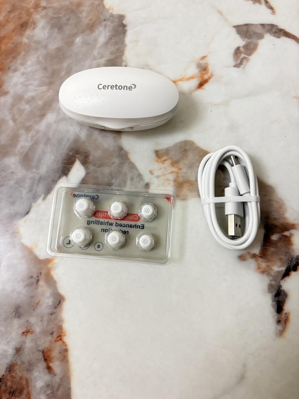Ceretone OTC Hearing Aids Seniors Rechargeable Looks Like Regular Earbuds | No Stigma, Intricon Digital Chip, 6 Volume Levels, 4 Sound Modes, Auto ON/OFF customer photo 1