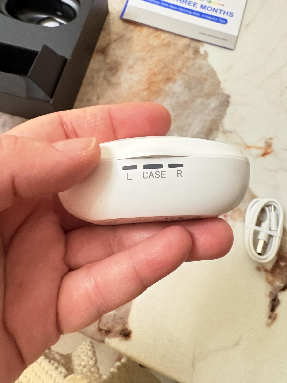 Ceretone OTC Hearing Aids Seniors Rechargeable Looks Like Regular Earbuds | No Stigma, Intricon Digital Chip, 6 Volume Levels, 4 Sound Modes, Auto ON/OFF customer photo 2