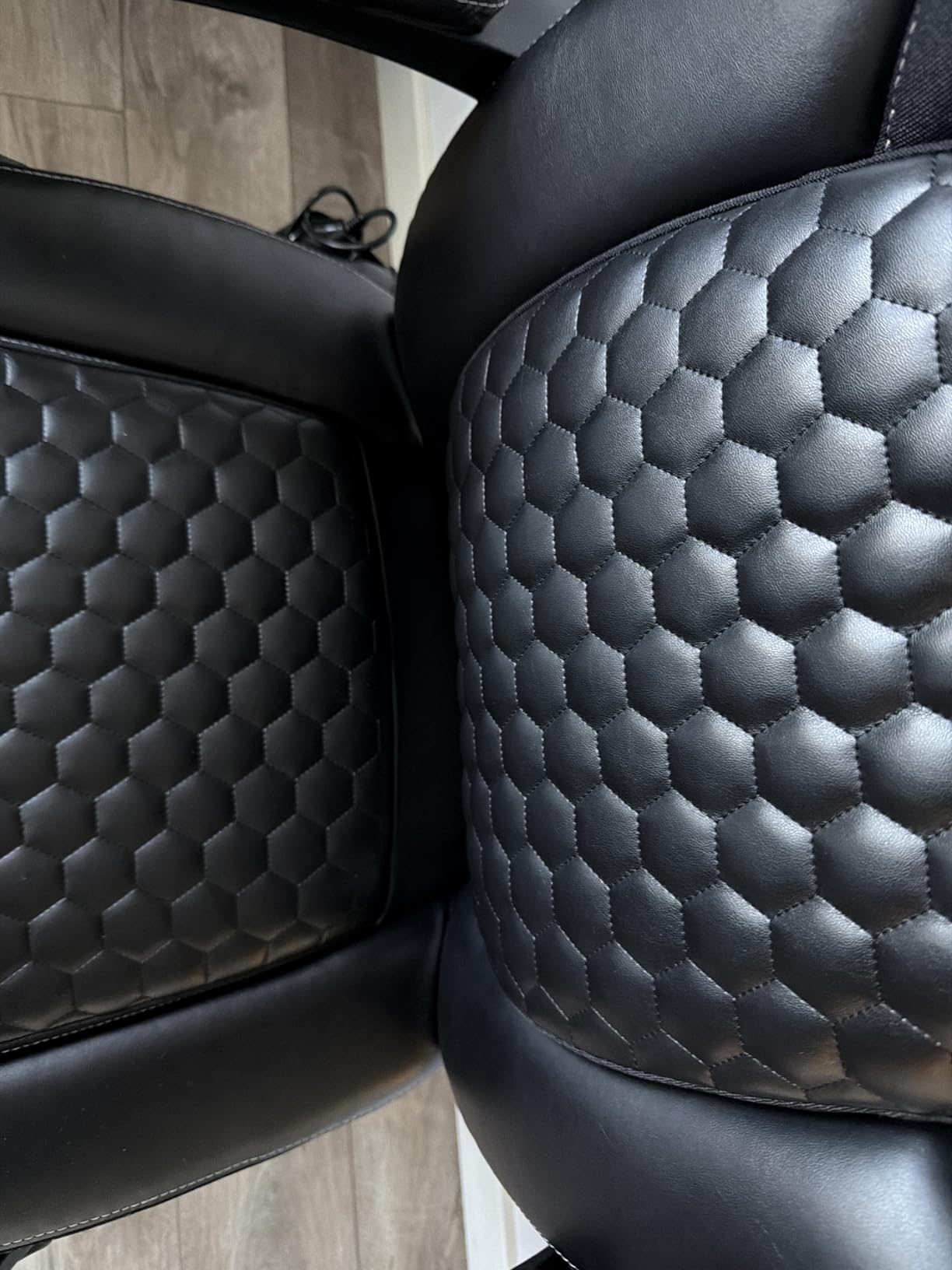 MALOL Massage Office Chair with Heat and Footrest, 300 lbs Easy Assembly Leather Desk Chair -3-Level 65°C Targeted Heating, Big and Tall Executive Computer Chair with Side Pocket, Black customer photo 2