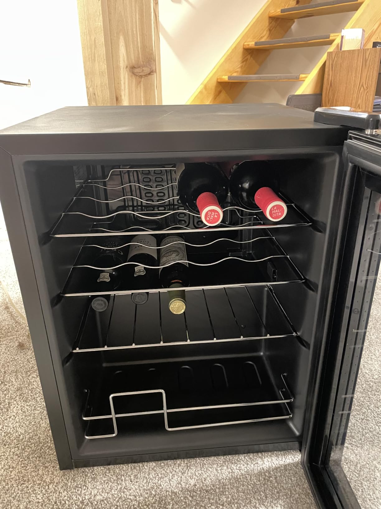 ROVSUN 15 Inch Dual Zone Wine Fridge, 26 Bottle Wine Cooler Refrigerator customer photo 1