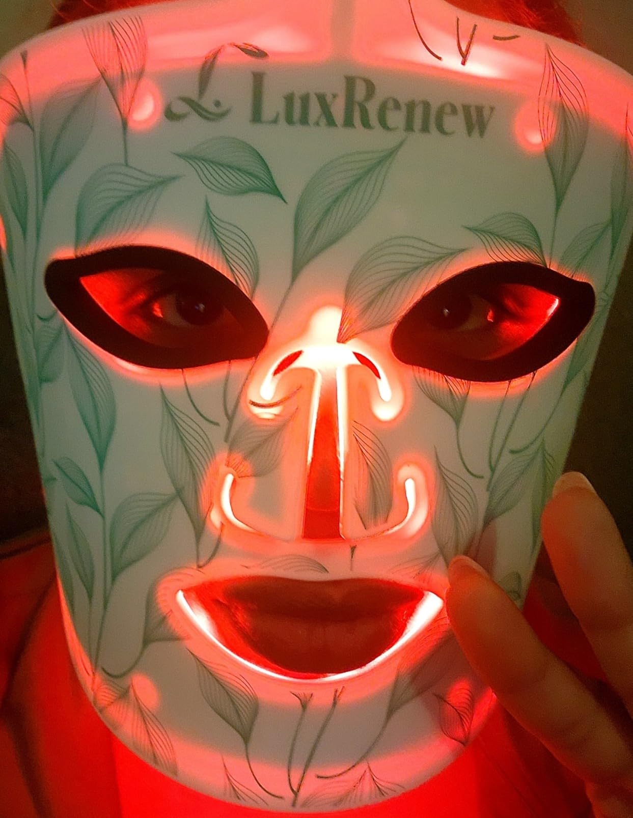 4D Contour-Fit LED Light Therapy Mask for Face & Neck, Red Light Therapy Mask with 7 Colors & NIR Light, Rechargeable Cordless Facial Mask for At-Home Skincare, Black customer photo 1