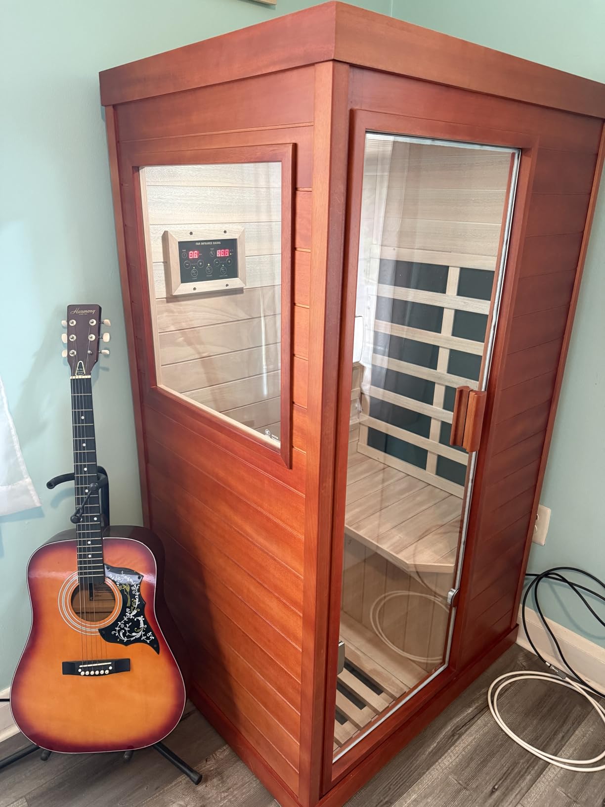 Barrel Steam Sauna Outdoor 4-6 Person 9KW Heater for Backyard Patio Deck customer photo 2