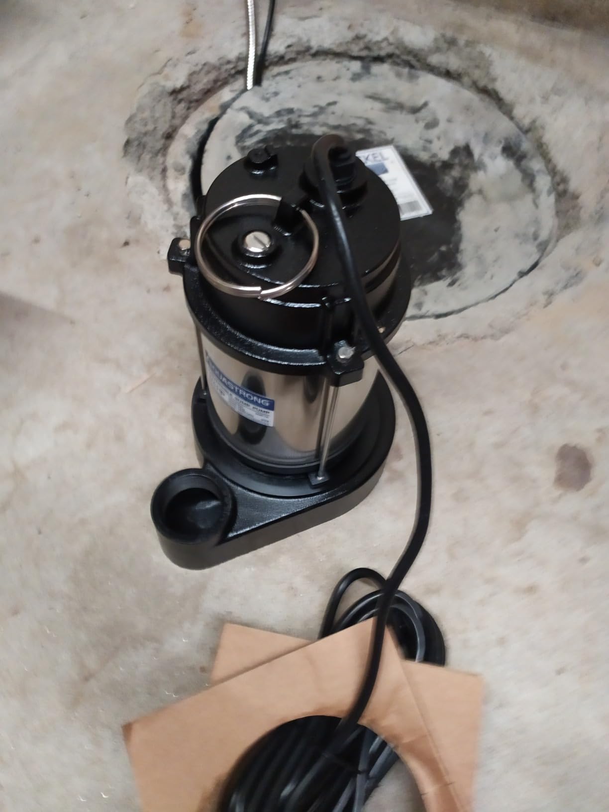 Aquastrong 1 HP Sewage Grinder Pump, 115V 4200 GPH Sewage/Effluent Pump customer photo 1