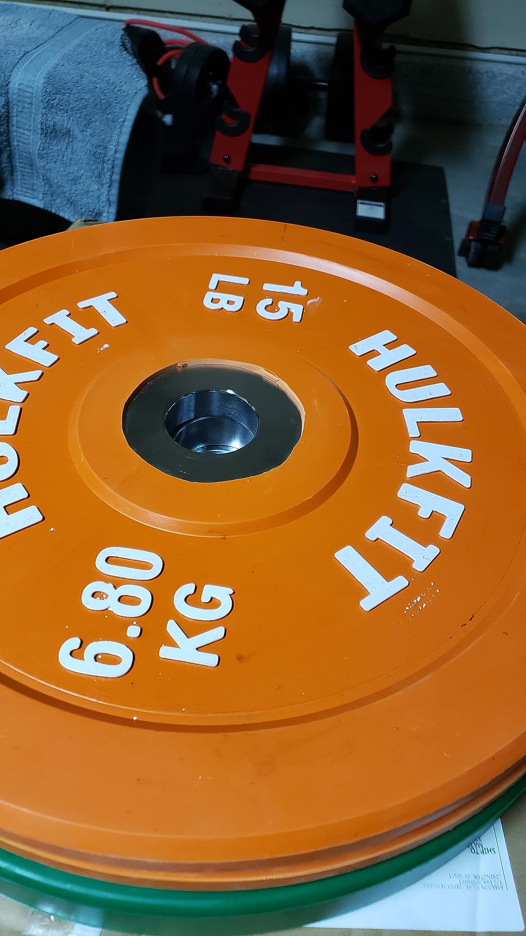 HULKFIT 2-Inch Olympic Rubber Weight Plates Sets, Bumper Plates Weights Set for Strength Training, 70-370LB Set, Black customer photo 2