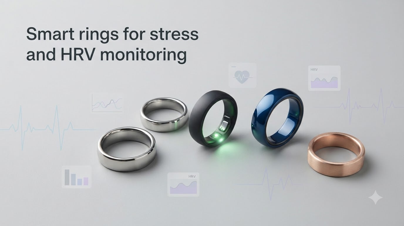 Smart rings for stress and HRV monitoring