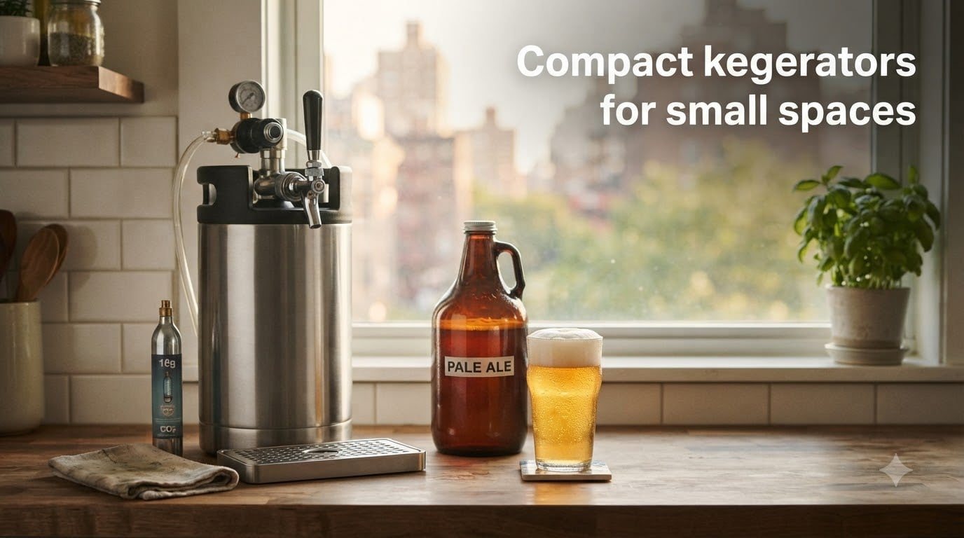 Compact kegerators for small spaces