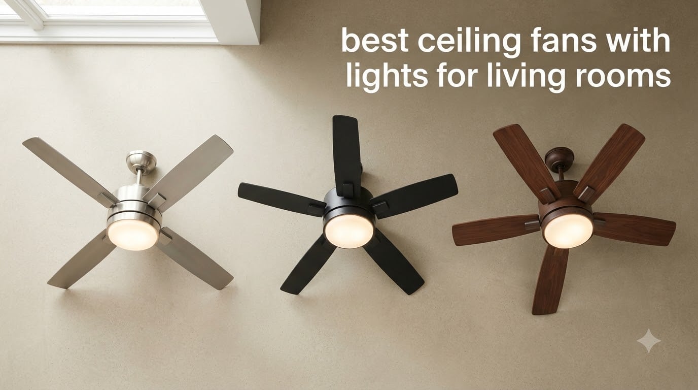 best ceiling fans with lights for living rooms