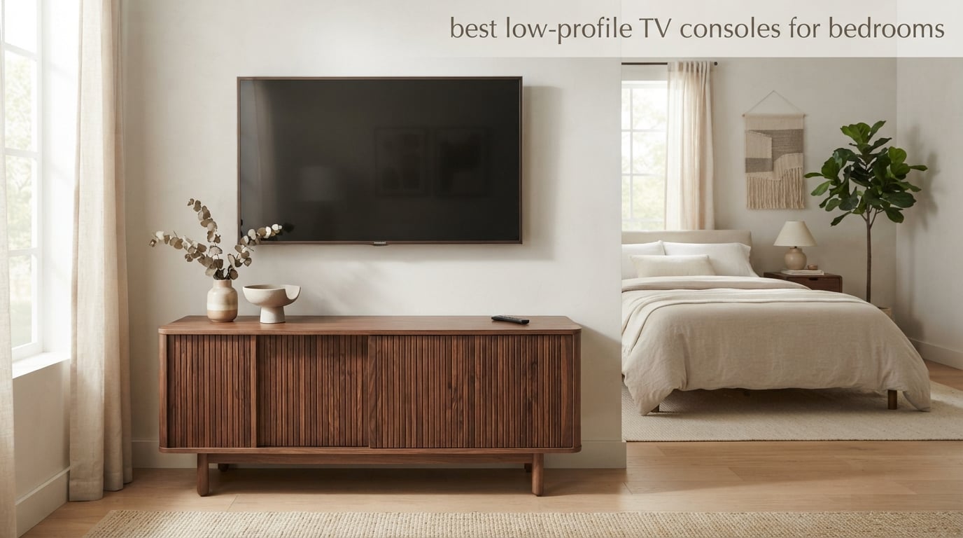 best low-profile TV consoles for bedrooms