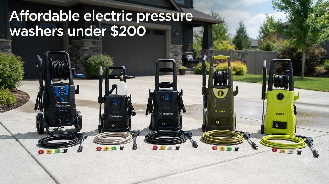 Affordable electric pressure washers under $200