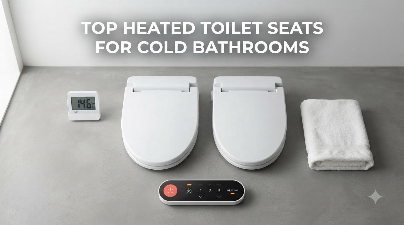 Top heated toilet seats for cold bathrooms